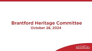 Brantford Heritage Committee [upl. by Seltzer]