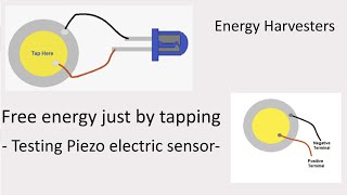 Piezoelectric sensor testing with LED [upl. by Enelhtak893]