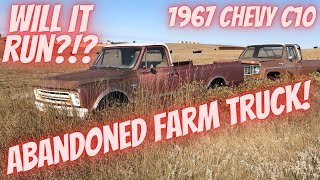 One Owner 1967 Chevrolet C10 Farm Truck Abandoned for 16 Years Will It Run [upl. by Ettennej]