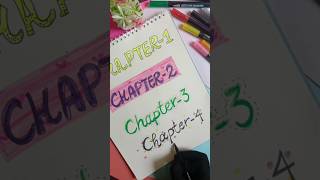 Chapter Headings😍💗✨  Heading Ideas for notes and journals shorts ytshorts heading [upl. by Johiah812]