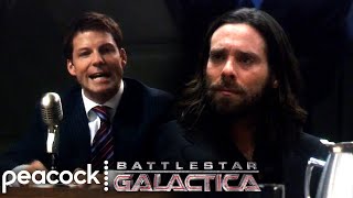 Battlestar Galactica  Lee Adama Defends Gaius Baltar [upl. by Anadroj508]