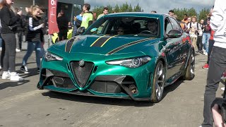 Alfa Romeo Giulia GTAm Koshi Bodykit  LOUD Accelerations amp Revs [upl. by Aratahs]