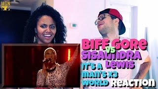 Biff Gore vs Sisaundra Lewis quotIts a Mans Mans Mans Worldquot The Voice Reaction [upl. by Ojeibbob]