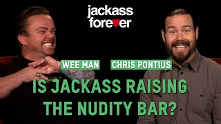 Jackass Nude  Wee Man and Chris Pontius Interview  Jackass Forever  Zavvi [upl. by Ymerej83]