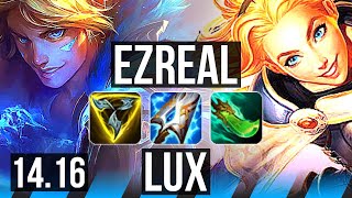 EZREAL vs LUX MID  7 solo kills 49k DMG  EUW Master  1416 [upl. by Andrien]