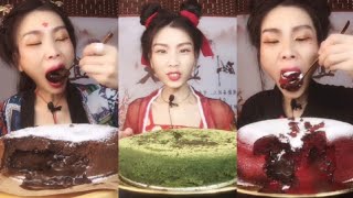 ASMR LAVA CAKE MUKBANG  KWAI EATING SHOW CHINESE DESSERT [upl. by Tengdin]