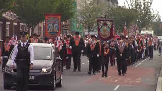 Ballymacarrett Junior District LOL 3 Easter Tuesday Feeder Parade 2019 [upl. by Nnaeitak453]