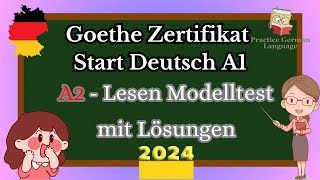 A2 Goethe Zertikat Lesen Modelltest mit Antworten  Start Deutsch 1  Learn German Online [upl. by Caine]