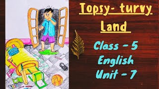 Topsy  turvy land drawing ll class 5 english ll unit 7 ll [upl. by Adnauq]