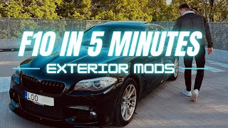 BMW F10 530D Exterior Modifications In 5 Minutes [upl. by Shandie]