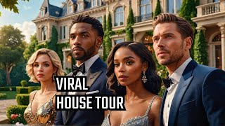 INSANE MANSION TOUR Celebrities react to the newest viral house tour [upl. by Nebur]