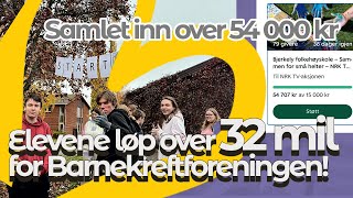 Elevene løp over 32 mil for TVaksjonen 💛 [upl. by Auohp]