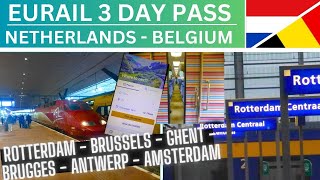 EURAIL BENELUX PASS  BELGIUM  NETHERLANDS TRAIN PASS  How to use Eurail App [upl. by Ecnarolf]