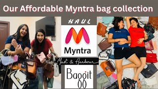 HUGE MYNTRA BAGS COLLECTION  AFFORDABLE amp STYLISH BAGS  OUR FAVOURITE BAGS COLLECTION [upl. by Darcey578]