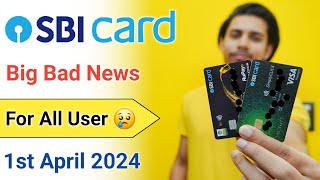 SBI Credit Card Big Bad News  Sbi Credit Card Charges  Sbi Credit Card Rent Payment Charges 2024 [upl. by Martica904]