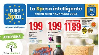 VOLANTINO EUROSPIN dal 20 al 29 novembre 2023 anteprima [upl. by Calise]