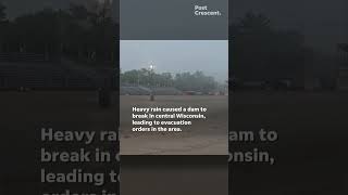 Lone barrel racer braves heavy rain amid flooding in Manawa Wisconsin [upl. by Candy]