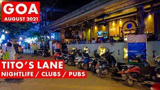 TITOS LANE  GOA NIGHTLIFE  PUBS  BAGA BEACH  GOA VLOG [upl. by Roda457]