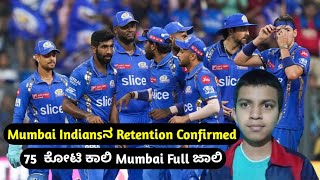 IPL 2025 Mumbai Indians retention confirmed in kannadaIPL 2025 Retentions latest updatesMI [upl. by Sarah]