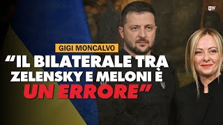 Gigi Moncalvo quotMeloni sbaglia a ricevere Zelensky in questo momentoquot [upl. by Enert]