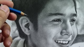 PENCIL SHADING Realistic Drawing Portrait Skin Tone in RealTime [upl. by Ambrosi491]