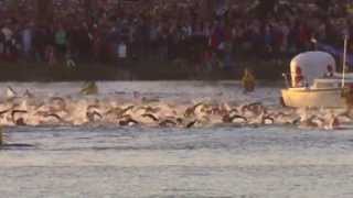 2013 IRONMAN Australia Port Macquarie Swim Leg Highlights [upl. by Turro]