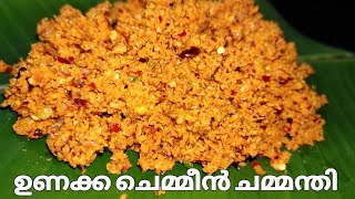 ഉണക്ക ചെമ്മീൻ ചമ്മന്തി  Unakka Chemmeen Chammanthi  Kerala style recipe [upl. by Ellehcsar468]