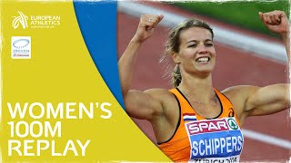 Dafne Schippers Sprints To 100m Glory  Final Replay Zurich 2014 [upl. by Alleen563]