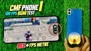 ⚡cmf Phone 1 120 FPS BGMI test with Screen Recording  cmf phone 1 battery drain test heating test⚡ [upl. by Ellan]