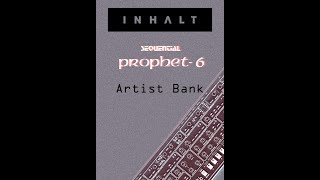 INHALT Prophet 6 Artist Bank Demo [upl. by Misti]