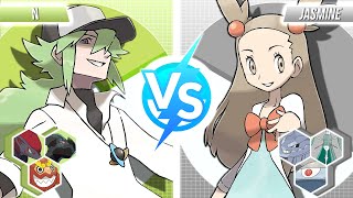 N vs Jasmine  Pokemon Battle Exhibition Match [upl. by Libbi]