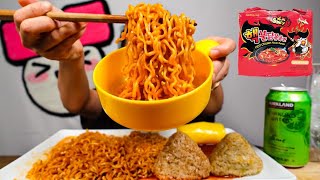 2X NUCLEAR FIRE NOODLES  TUNA MAYO RICE BALLS l MUKBANG 먹방 [upl. by Sanjay]