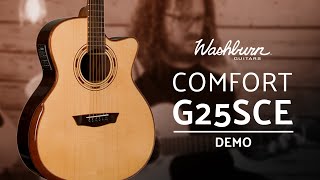 Washburn Comfort G25SCE Acoustic Guitar Playing Demo [upl. by Sirromad]