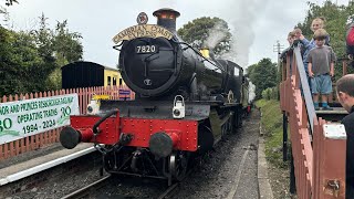 Chinnor amp princes risbourgh rly autumn gala Double header with Dinmore manor and small prairie 4555 [upl. by Leor]