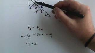 Übung Mechanik 1 schiefe Ebene 6 [upl. by Amadeus]