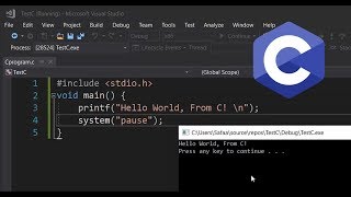 How to Create and Run C Program in Visual Studio [upl. by Tarrsus]