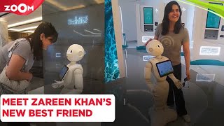 Zareen Khans FUN interaction with a Robot in Dubai video goes viral  Bollywood News [upl. by Colwen]