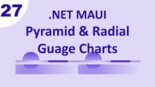 MAUI  Syncfusion  Data Visualization  Pyramid and Radial Guage Charts [upl. by Einahpets]