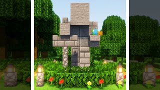 Minecraft  How to Build a Statue 1 [upl. by Anovahs]