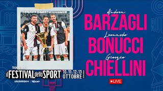 BARZAGLI BONUCCI CHIELLINI muro bianconero  Live dal Festival dello Sport [upl. by Yessac590]