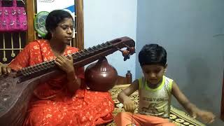 ganpati Saraswati slokas by master Kamaneey  Veena nadam  sailaja Kumari  sailaja kamaneeyam [upl. by Lambard]