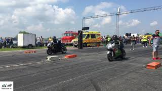 Kawasaki ZX12R vs Suzuki Hayabusa 🚦🏍 super bikes drag race 14 mile 4K [upl. by Aldos]