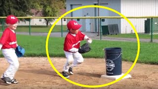 Using a Bucket to Teach Defense in Tee Ball  Little League [upl. by Nyledam]