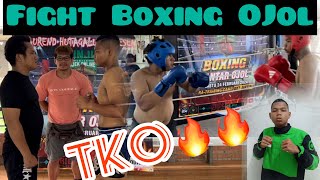 Pertama di Indonesia  Fight Boxing OJOL  Reymond Sitinjak Vs Satya Leon 75kg  TKO [upl. by Casia]