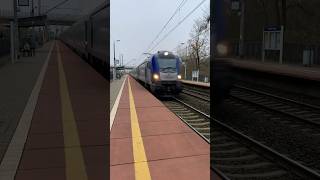 Intercity train goes by in Gdańsk trainspot passengertrain trainspotter railway highspeedtrain [upl. by Boak]