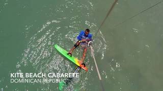 Kiteboard Foiling with Alex Soto at Kite Club Cabarete DR [upl. by Nepets]