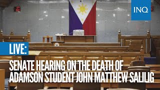 Senate hearing on the death of Adamson student John Matthew Salilig [upl. by Zumwalt]