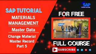 SAP Material Management  Change Material Master Record  Part 5  SAP MM  SAP Tutorial For Free [upl. by Scully325]