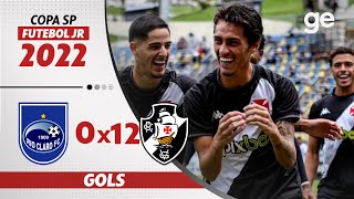 RIO CLARO 0 X 12 VASCO  GOLS  COPA SÃO PAULO DE FUTEBOL JR  geglobo [upl. by Mulloy]