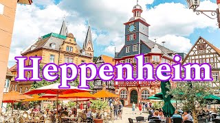 Heppenheim City Germany 🇩🇪 Walking tour 4k video [upl. by Casimire]